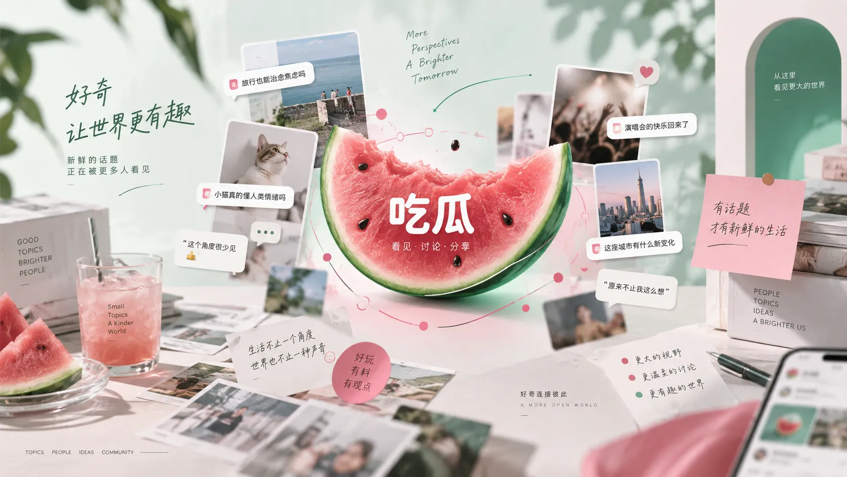 吃瓜网热点内容聚合主视觉
